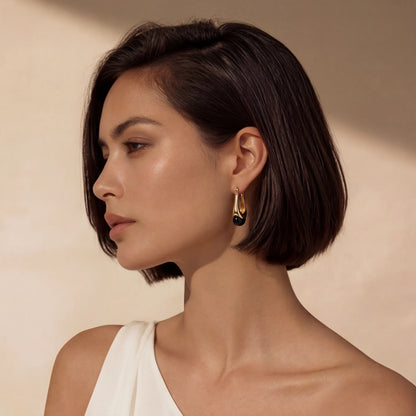 Noir Drop Earring