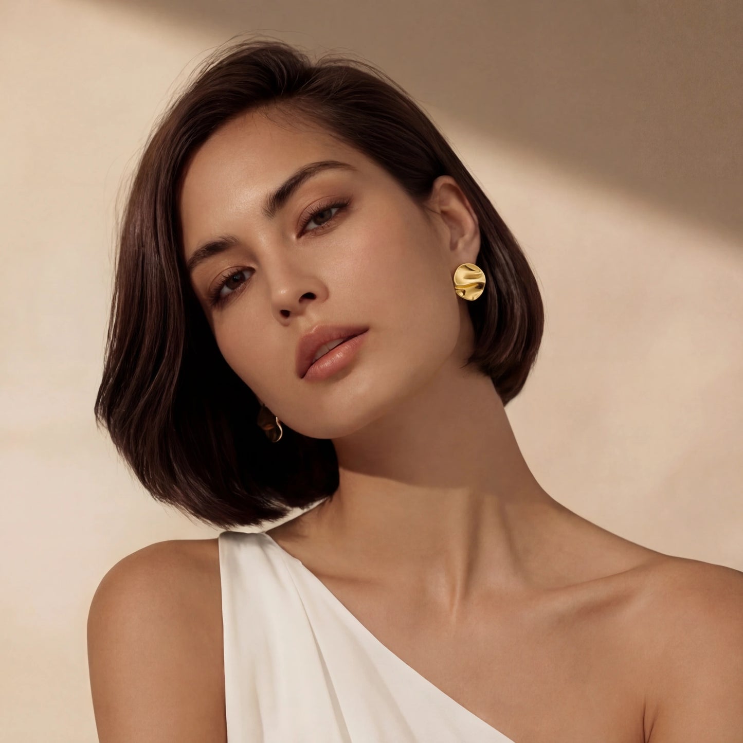 Sculpted Gold Studs