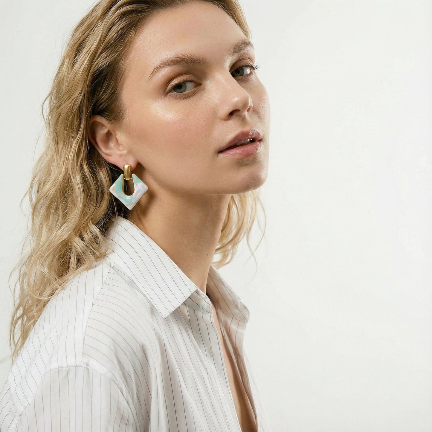 Aqua Mosaic Earrings