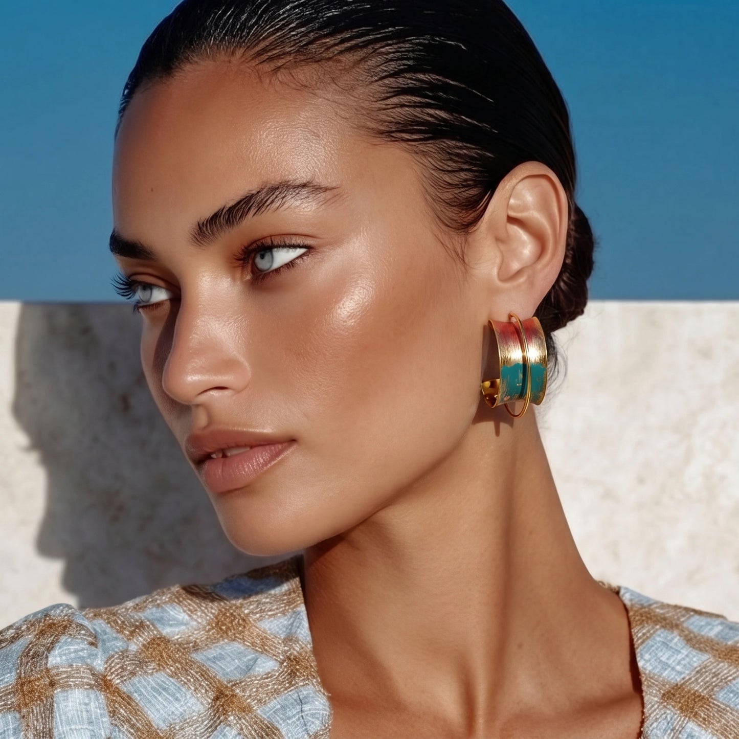 Coral Wave Hoops